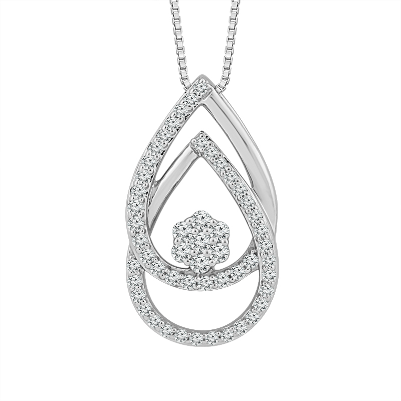 Elegant Diamond Teardrop Pendant