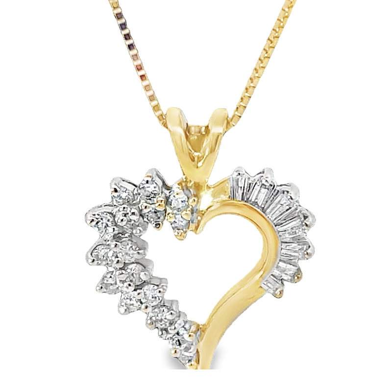Elegant Diamond Heart Pendant