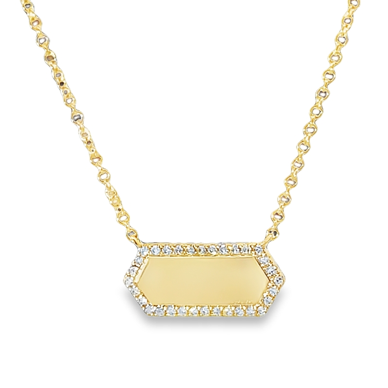 Elegant Gold Diamond Halo Pendant