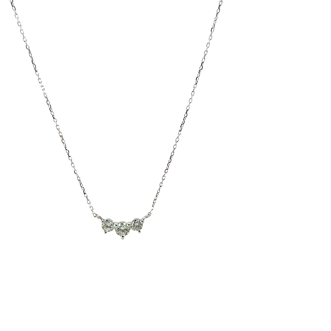 Elegant Diamond Trio Delicate Pendant