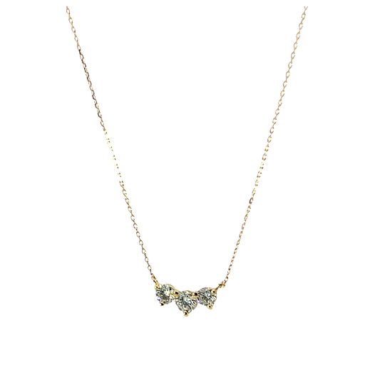 Elegant Diamond Trio Necklace