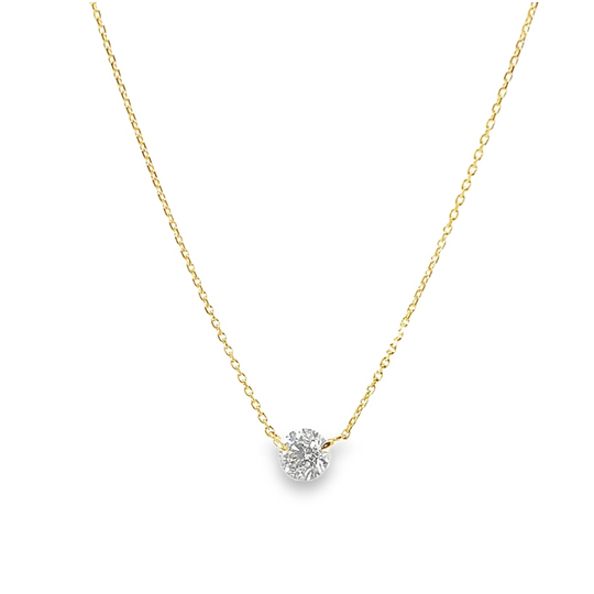 Elegant Diamond Solitaire In Yellow Gold