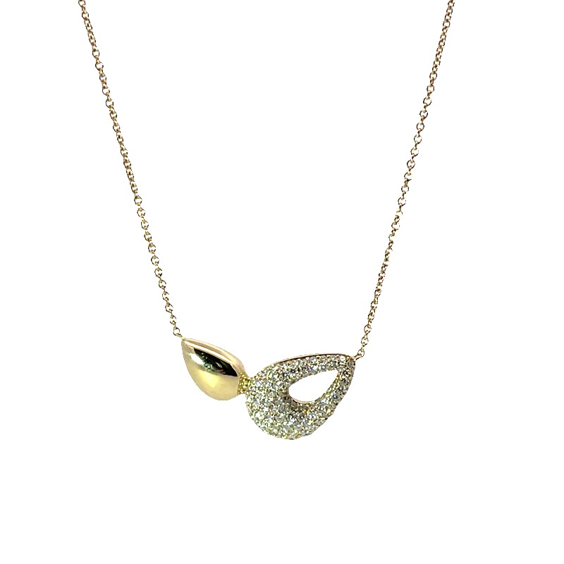 Elegant Diamond Open Oval Necklace