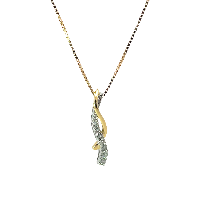 Elegant Yellow Gold Diamond Charm Necklace