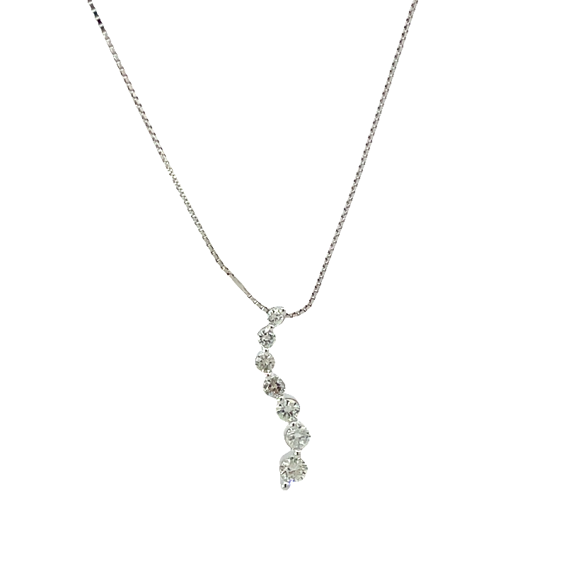 Elegant Diamond Journey Necklace