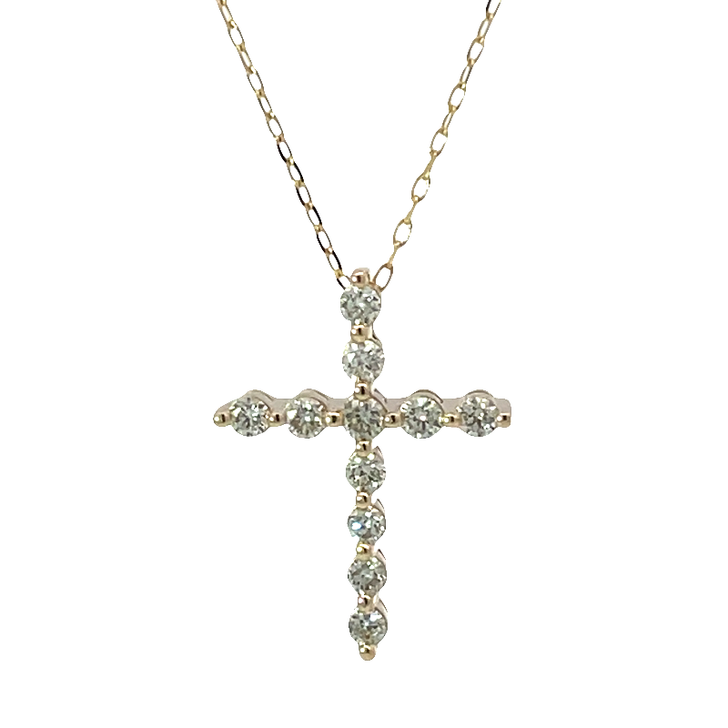 Elegant Diamond Cross Necklace