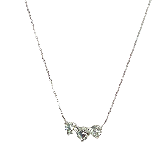 Elegant Diamond Trio Delicate Pendant
