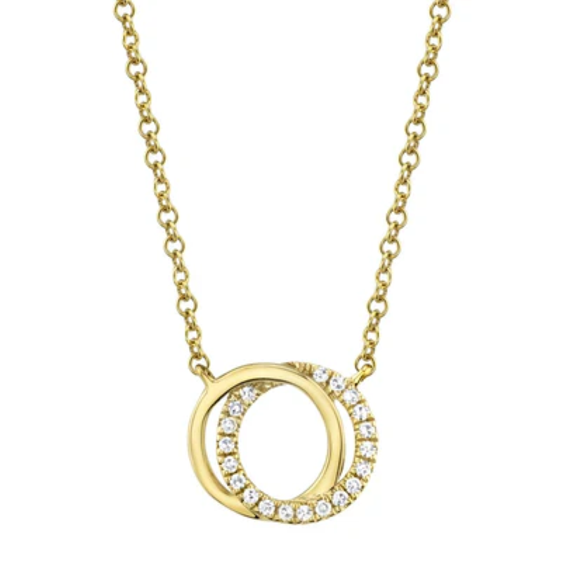 Stunning Intertwined Diamond Love Knot Necklace
