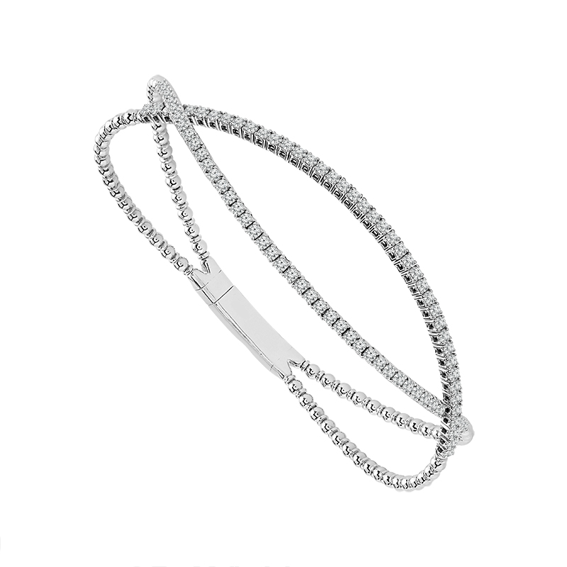 Elegant White Gold Diamond Bracelet