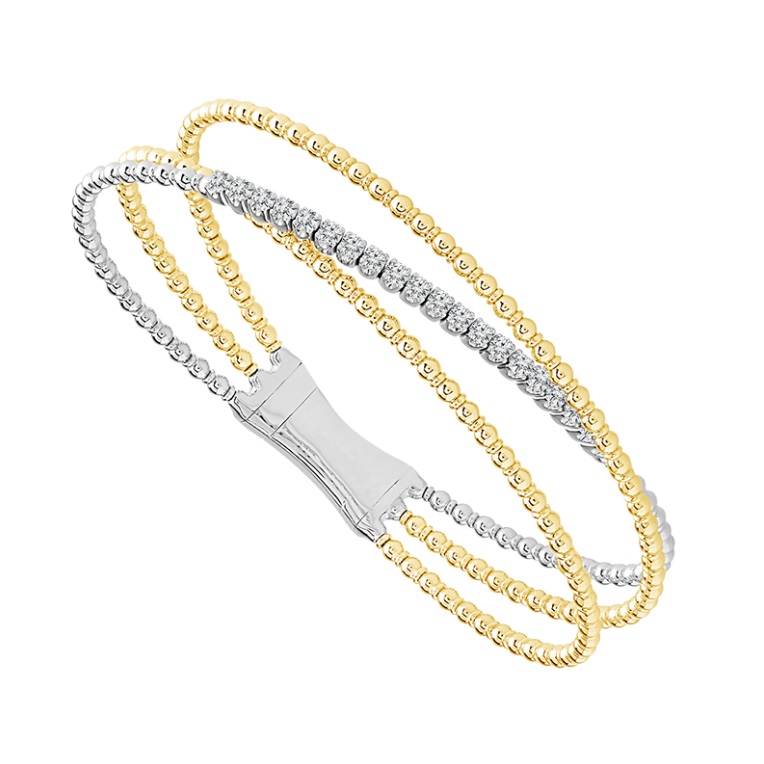 Elegant Two-tone Diamond Bracelet