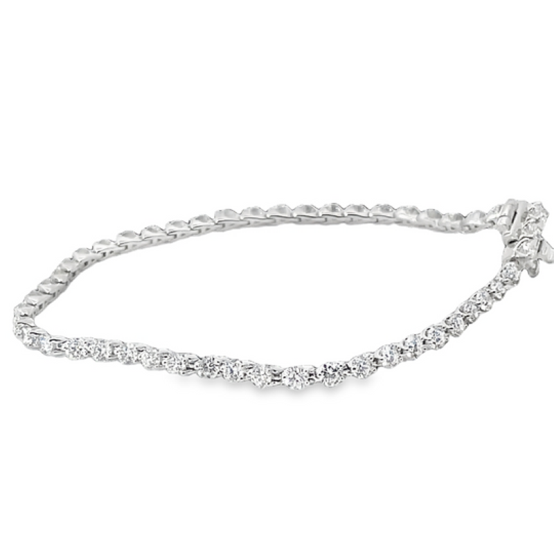 Stunning White Gold Martini Diamond Bracelet