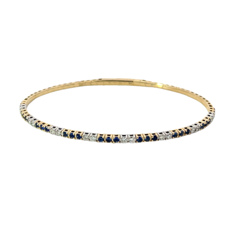 Elegant Sapphire And Diamond Bracelet