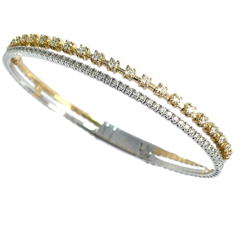 Elegant Diamond-studded Bangle