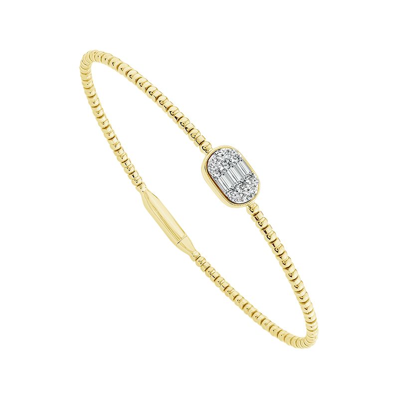 Elegant Gold And Diamond Bangle
