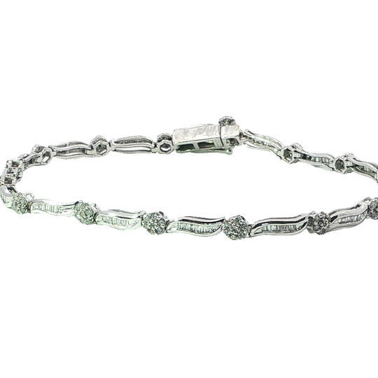 Elegant White Gold Diamond Tennis Bracelet