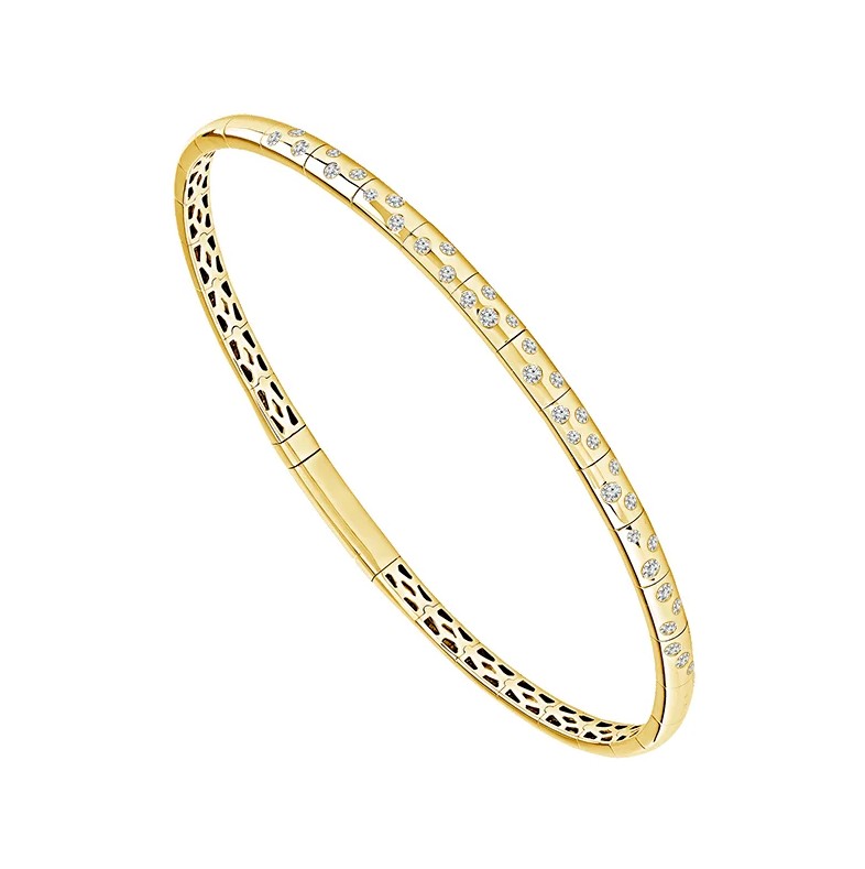 Starry Sky Diamond Bangle In 14k Yellow Gold