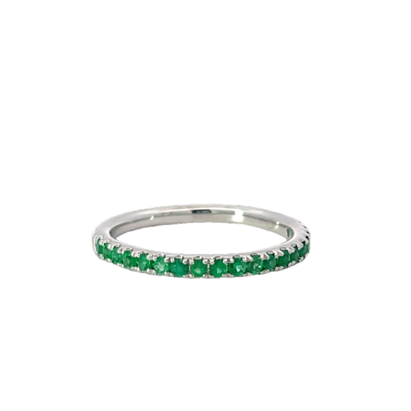 Elegant Pave Emerald Ring