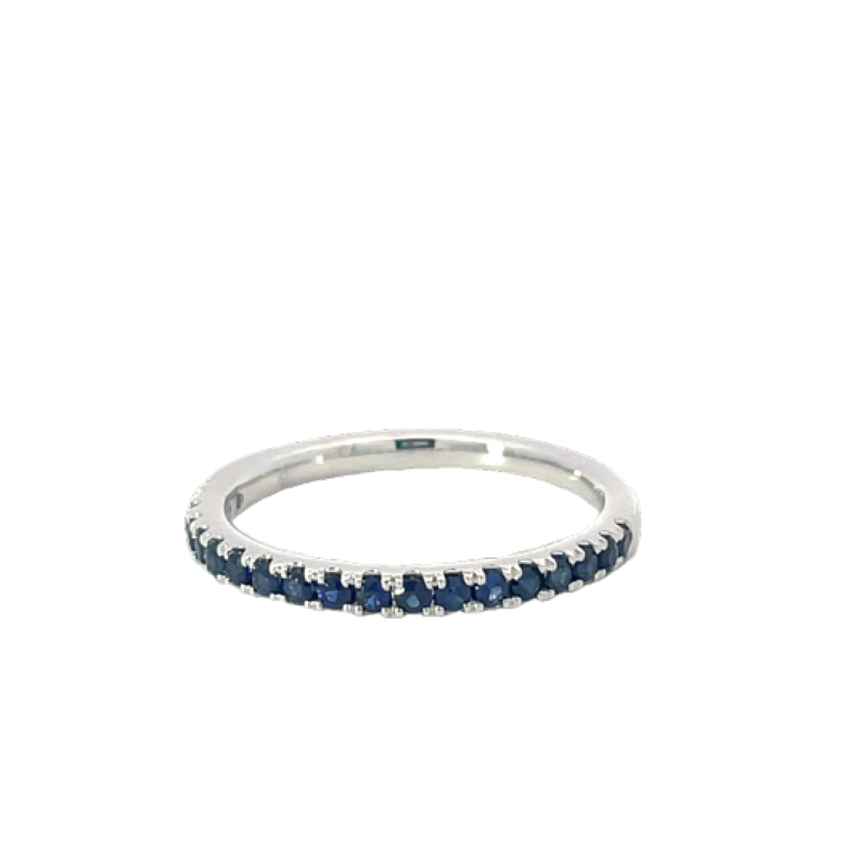 Elegant Pave Sapphire Ring