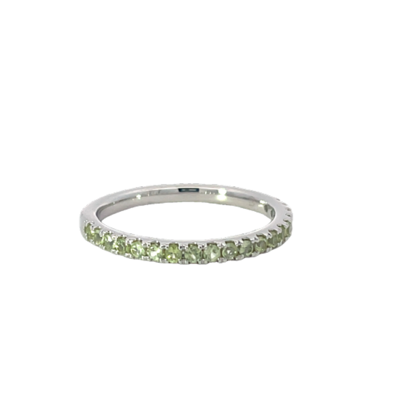 Elegant Pave Peridot Ring
