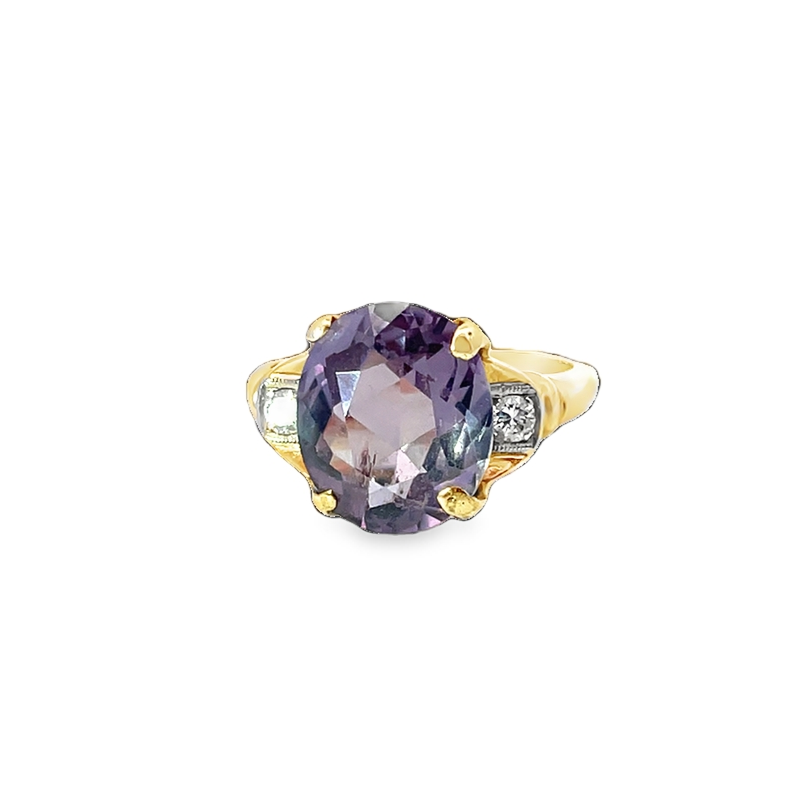 Elegant Oval Blue Topaz Ring