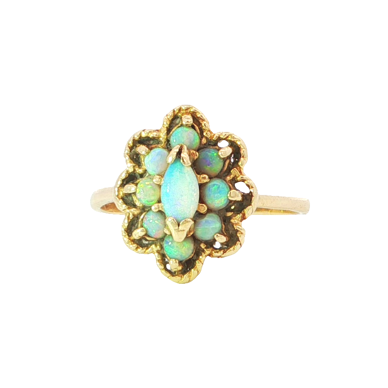 Stunning Yellow Gold Opal Ring