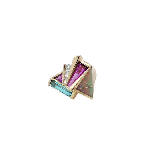 Stunning Artistic Multistone Ring