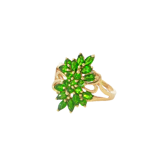 Elegant Created Green Tourmaline Ring