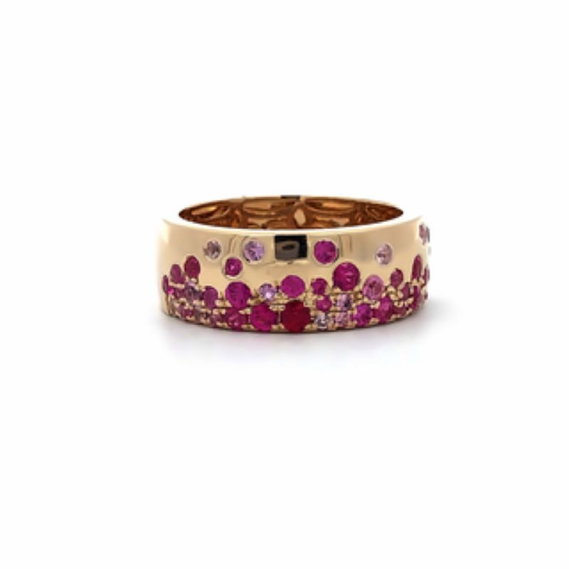 Elegant Pink Sapphire Gold Ring