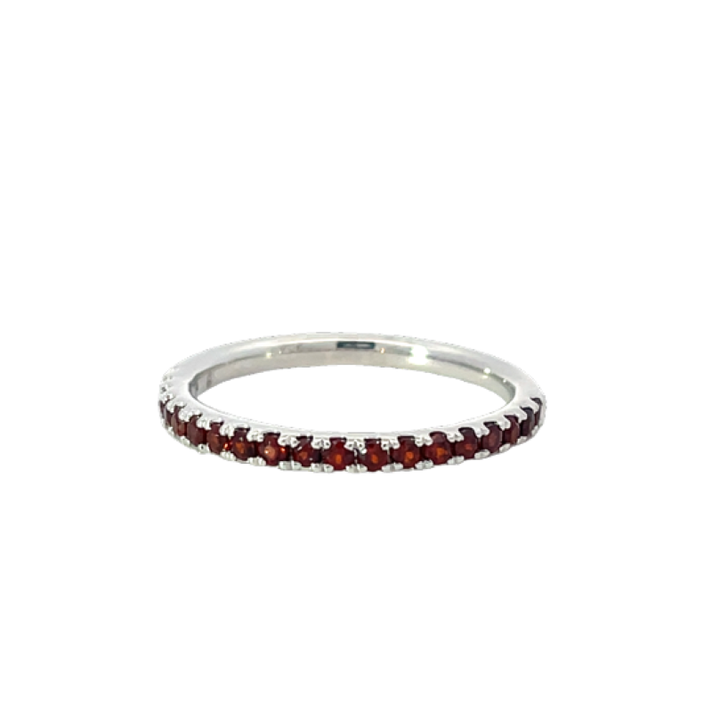 Elegant Pave Garnet Ring