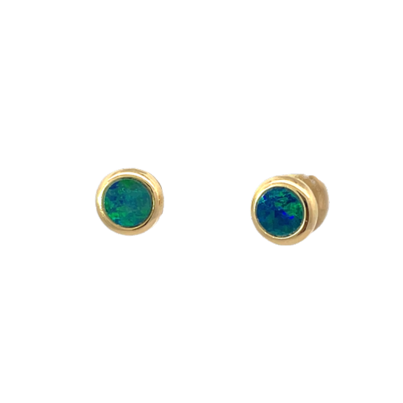 Elegant Gold And Opal Earrings