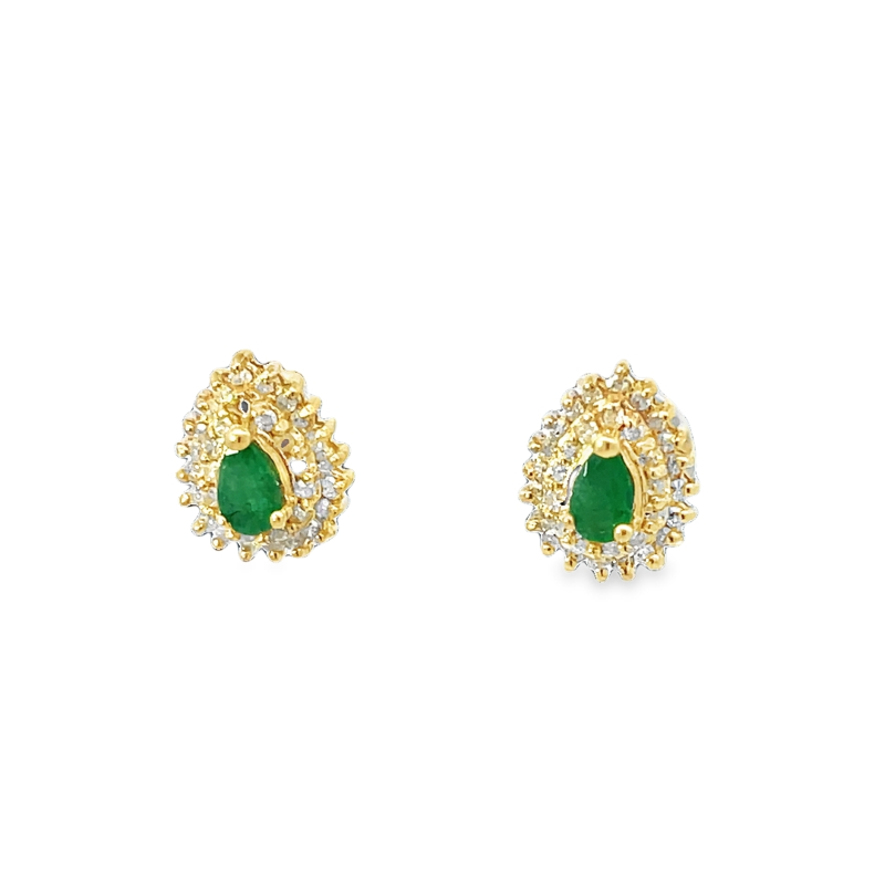 Elegant Emerald And Diamond Earrings