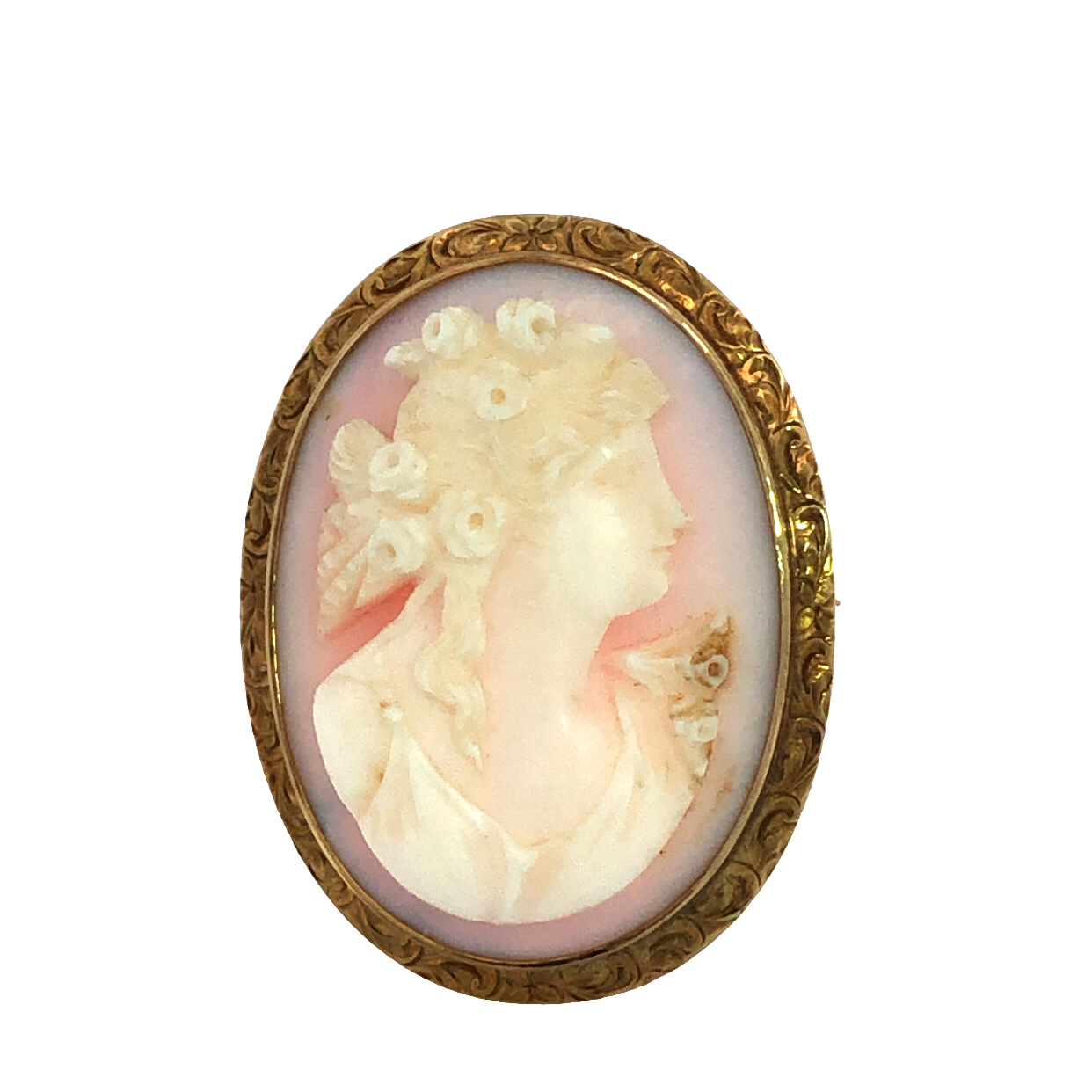 14k Cameo Pin