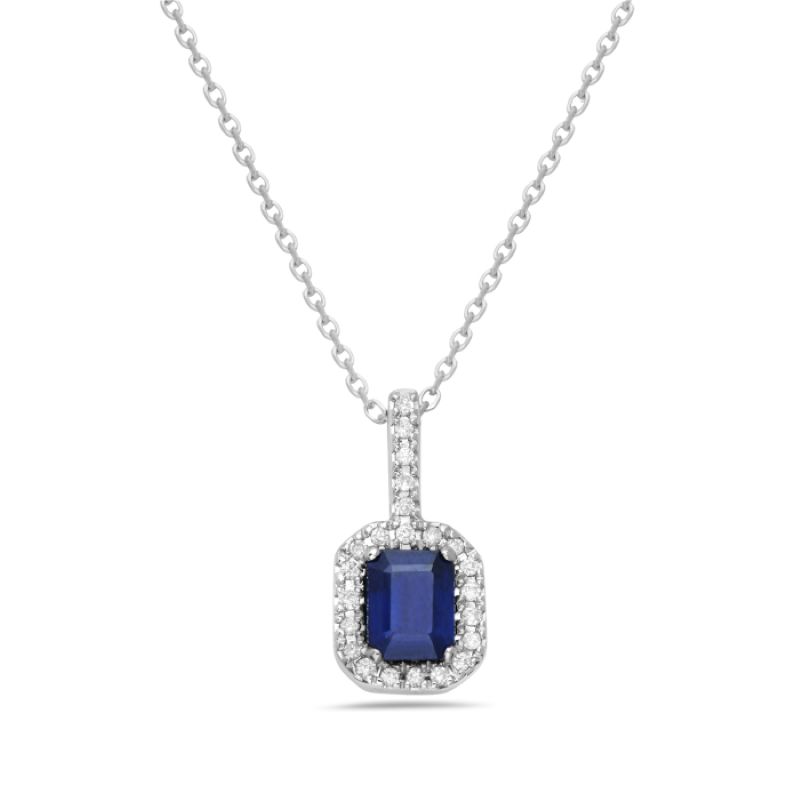 Elegant Diamond And Sapphire Pendant