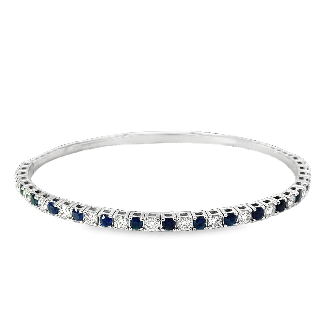 Elegant Sapphire And Diamond Bracelet