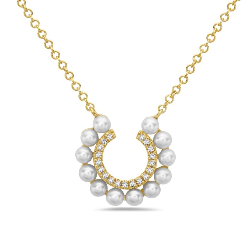 Diamond And Pearl Pendant