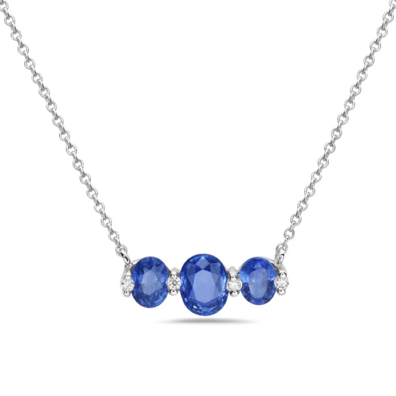 Elegant Sapphire And Diamond Pendant