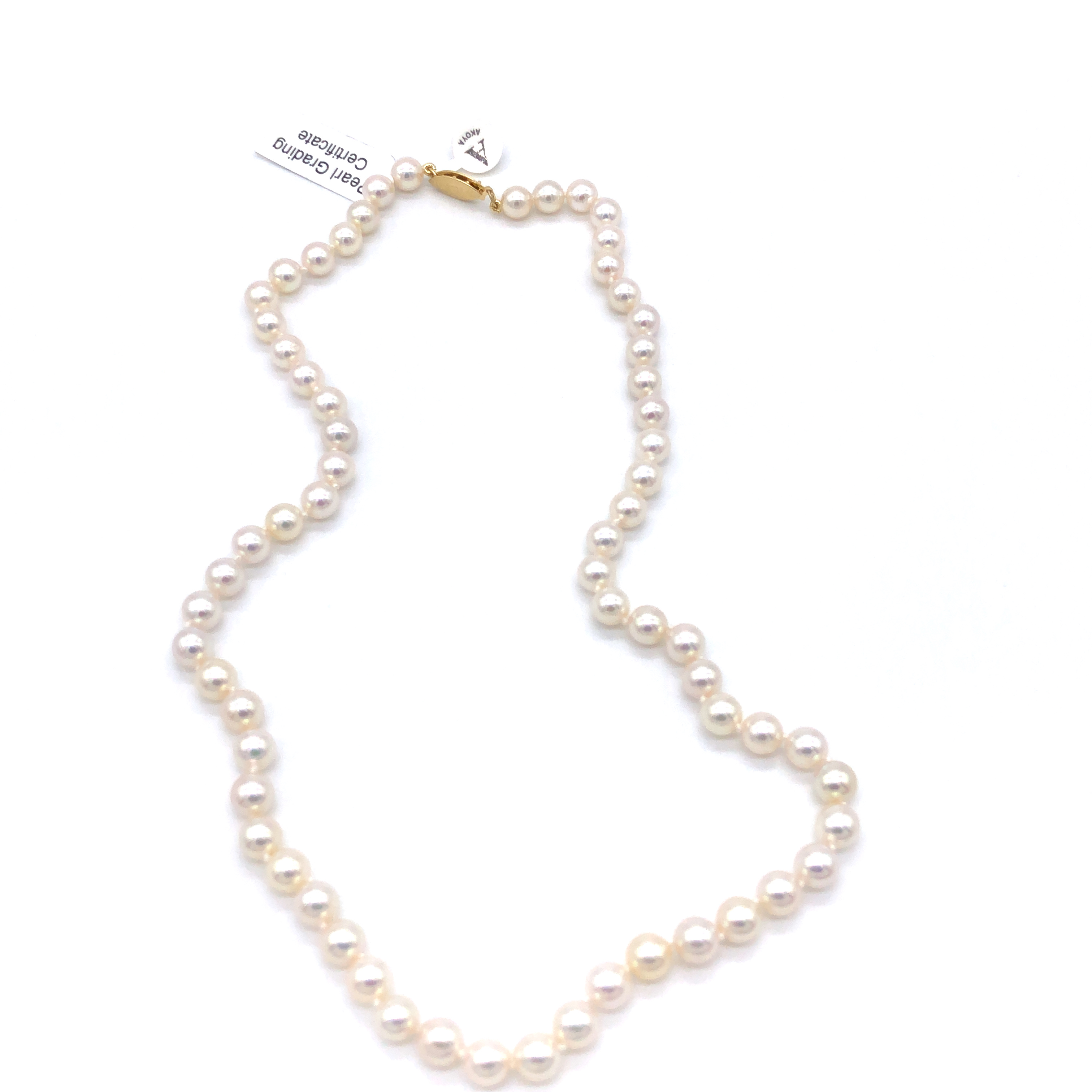 Elegant Strand Of Akoya Pearls