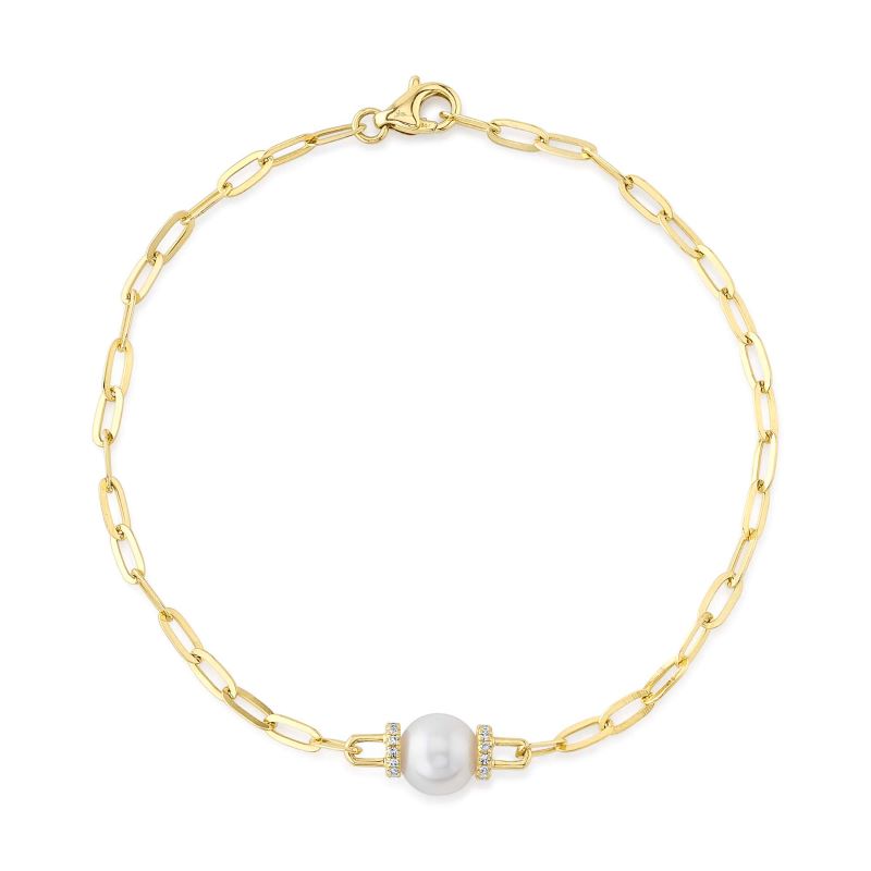 Pearl And Diamond Bracelet