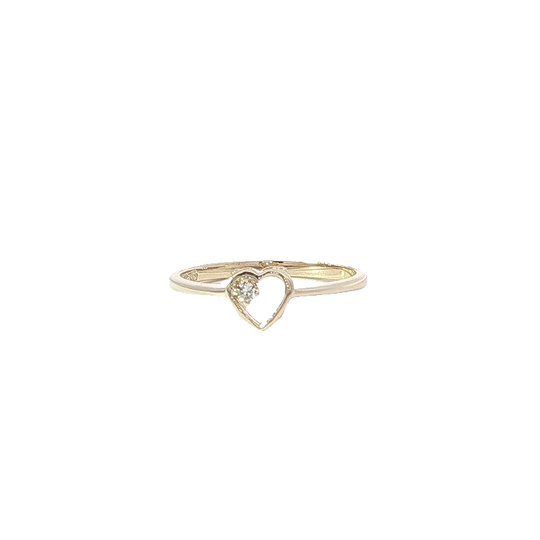 Elegant Diamond Heart Ring