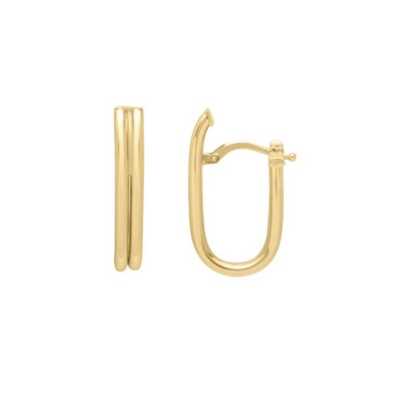 Elegant Double Row Hoop Earrings
