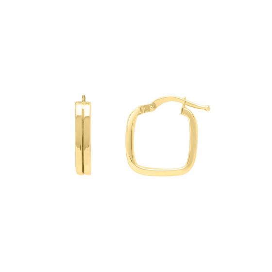 Elegant Gold Square Hoop Earrings