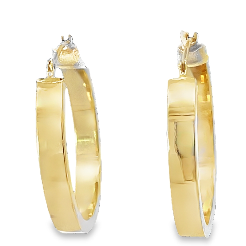 Elegant Yellow Gold Hoop Earrings
