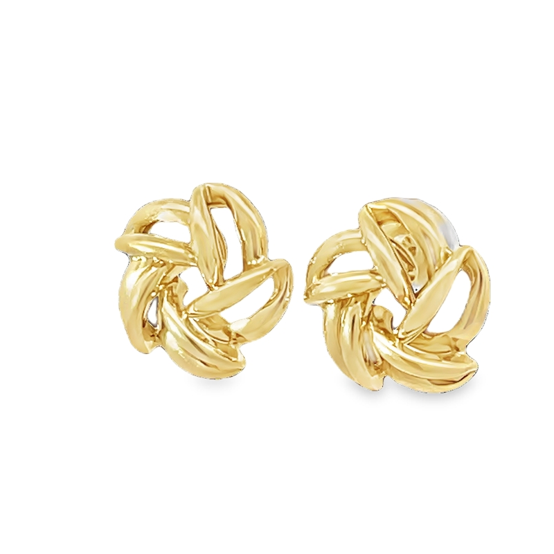 Elegant Gold Knot Motif Earrings