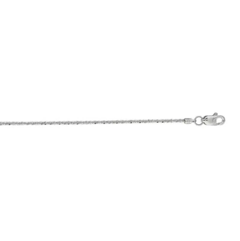 14k White Gold Sparkle Chain