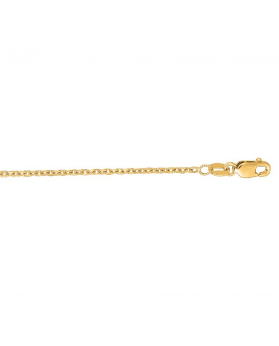 Yellow 14 Karat Cable Chain Length 18