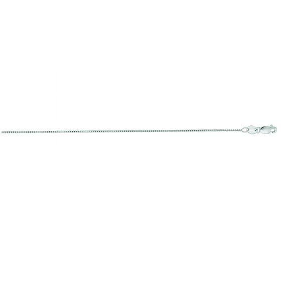 White 14 Karat Box Chain Length 16