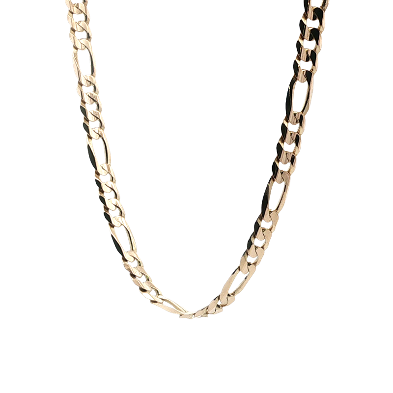 Classic Yellow Gold Figaro Chain Necklace