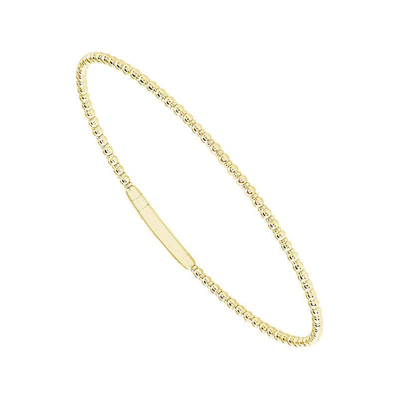 Elegant Yellow Gold Flexiblei Bangle