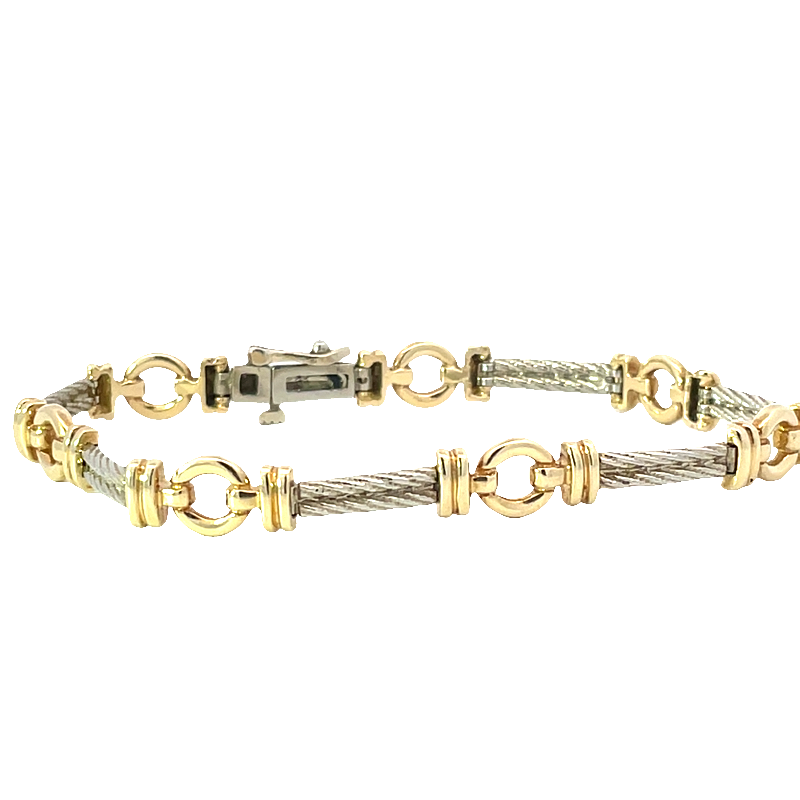 Elegant Two Tone Gold Bracelet