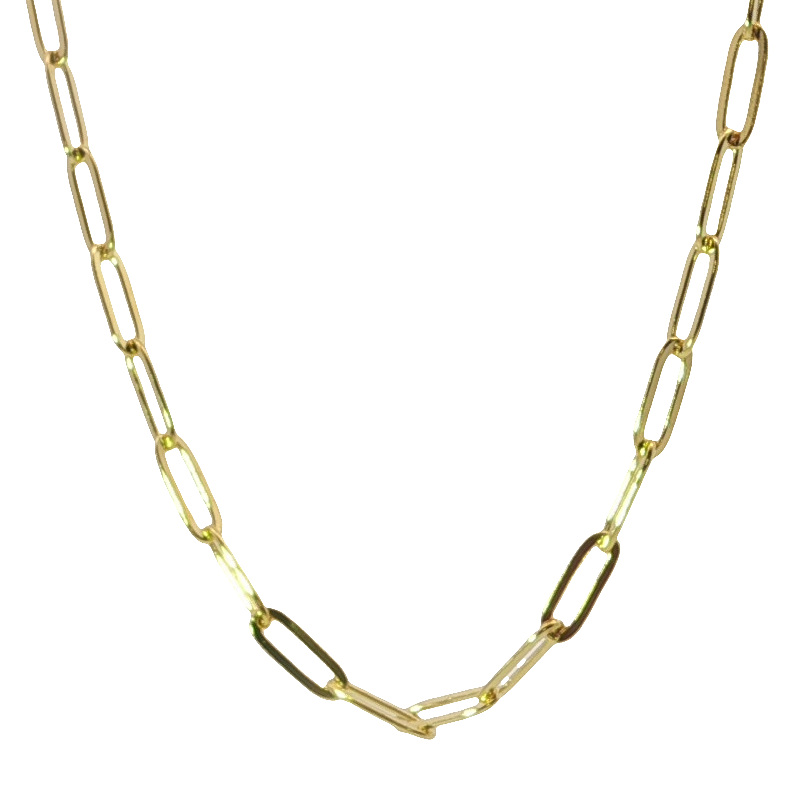 Classic Yellow Gold Plated Paperclip Chain